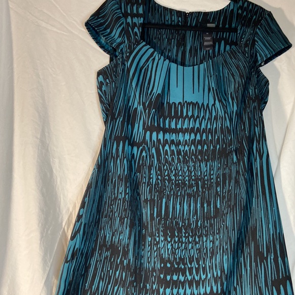 Bisou Bisou blue and black dress size 14 - Picture 2 of 8